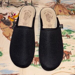 Fly Flot Black Mesh Mules Anatomic Slipper Nero Size 38 - 7.5